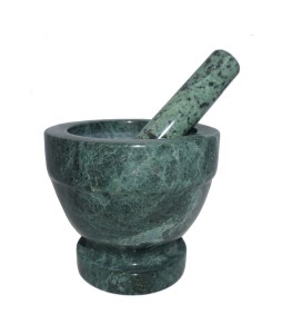 MOŹDZIERZ OZDOBNY MARMUROWY 12CM TŁUCZEK MARK4