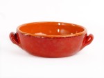 DE SILVA Etruscan Safari Rosso Garnek z rączkami gliniany ceramiczny 14 cm 0,5 L