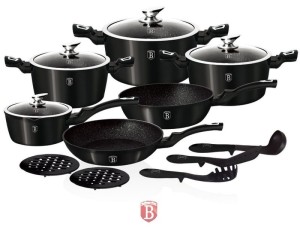 Zestaw garnków 15 el. BerlingerHaus Royal Black 1664N