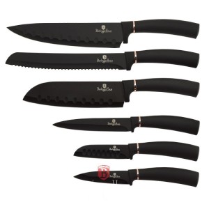 Komplet noży 6szt. Noże BerlingerHaus Black Rose BH2337