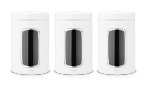 Pojemniki kuchenne z okienkiem BRABANTIA 3 sztuki 1,4 L białe 151224