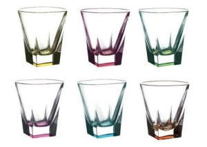 Kieliszki do wódki Komplet 6 szt. 60 ml kolorowe 260130