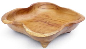 Orientalna patera z korzenia drzewa tekowego 31 x 28,5 cm P15