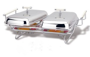 Podgrzewacz do potraw podwójny 2x1,5L Regent Perle 370446