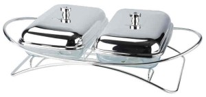 Podgrzewacz podwójny do potraw Regent CONTEMPO A76346