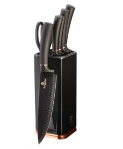 Zestaw noży w bloku 7 cz. BerlingerHaus Black Rose BH-2422