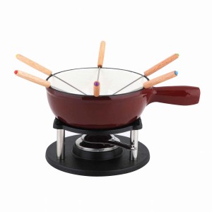 Fondue żeliwne ALPEN czerwone CS KOCHSYSTEME CSK078263