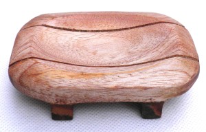 Mydelniczka drewniana z teaku 11,5x8,5cm 5908228980638 