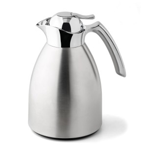 Termos Dzbanek konferencyjny 1,0 L stal matowa/szkło - WEIS 18360