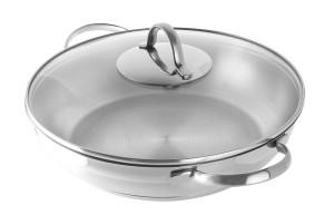 Patelnia do duszenia stalowa z pokrywą 28cm ROHE Merana 202022-28