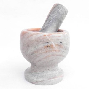 MOŹDZIERZ OZDOBNY MARMUROWY 10CM TŁUCZEK MARK4    