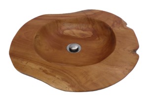 UMYWALKA DREWNIANA Z TEKU TEAK OZDOBNA SUMATRA