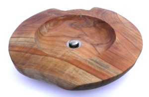 UMYWALKA DREWNIANA Z TEKU TEAK OZDOBNA BORNEO