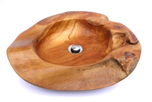 UMYWALKA DREWNIANA Z TEKU TEAK OZDOBNA BURU