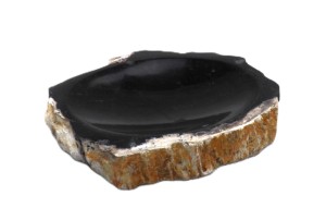Mydelniczka kamienna skamieniałe drewno 13,5x11cm MF2