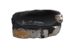 Mydelniczka kamienna skamieniałe drewno 13x11cm MF3