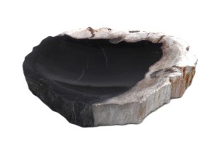 Mydelniczka kamienna skamieniałe drewno 15x13cm MF14