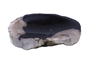 Mydelniczka kamienna skamieniałe drewno 14,5x12cm MF54