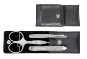 Zwilling Zestaw przyborów do manicure, 3 el. w skórzanym etui Twinox® czarny ZW-97266-004