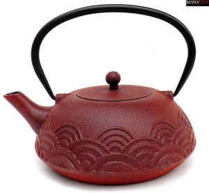 Zaparzacz czajnik żeliwny do herbaty 1,2 L bordowy 2313028