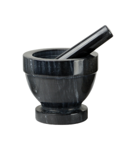 Moździerz marmurowy czarny Zest for Life średnica 12 cm HL-MB-05BK