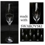 Kieliszki do szampana Swarovski 210ml Prezent Ślub Wesele 6szt. - 1856018