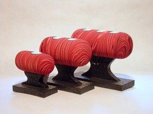 Świeczniki komplet 3 sztuki CND177 orient czerwone