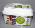 Pojemnik próżniowy z pompką do przechowywania żywności Grunwerg PUMP FRESH 1,0 L biało-zielony 