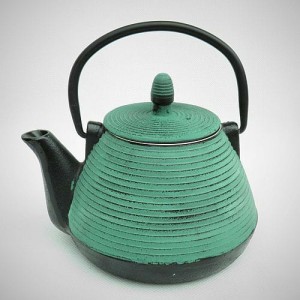 Zaparzacz czajnik żeliwny do herbaty 0,9 L zielony 2313057