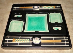 Zestaw do sushi dla 2 osób turkusowy 5907558781717