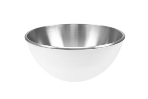 ZAK! Stalowa miska 25 cm biała 1313-8250