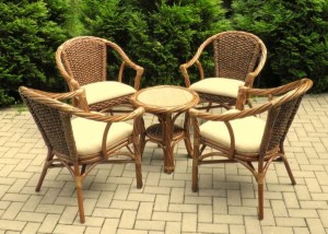 Meble rattanowe z  hiacyntem wodnym WILLIS ratan komplet 