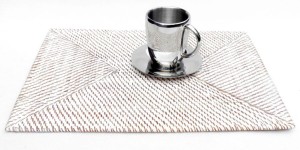 Podkładka na stół prostokątna z rattanu 39,5 x 30 cm - 4 szt. 5908228949246