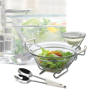 Miska Salaterka + Sosjerka + Sztućce Regent Perle 370492A 