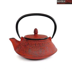 Zaparzacz czajnik żeliwny do herbaty 800 ML czerwony 2313008