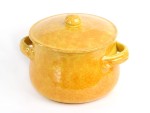 DE SILVA Etruscan Safari Giallo Garnek gliniany ceramiczny 15 cm PE3S7111