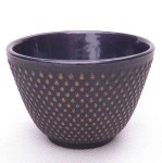 Czarka Kokilka żeliwna 120ml czarna ze złotymi kropkami 2218