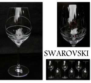 Kieliszki do wina Swarovski 470ml Prezent Ślub Wesele 6szt. - 1856020