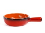 DE SILVA Elios Rouge Garnek z rączką gliniany ceramiczny 15 cm 0,5 L
